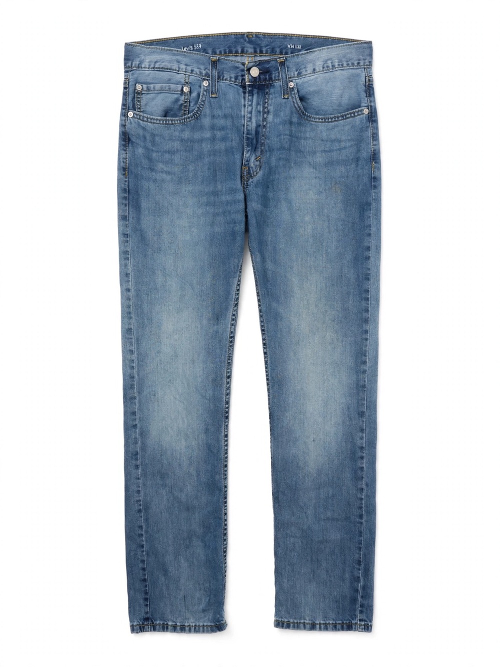 Levi's 559 Jeans Mens W34 L32 Light Wash Relaxed Straight WaterLess Denim